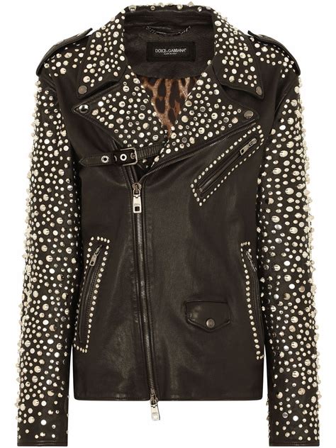 dolce gabbana leather jacket women|farfetch dolce gabbana jacket.